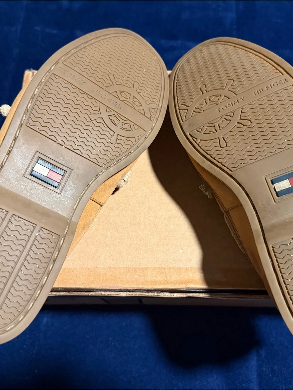 Tommy Hilfiger Men’s Tan Suede Lace-Up Boat Shoes